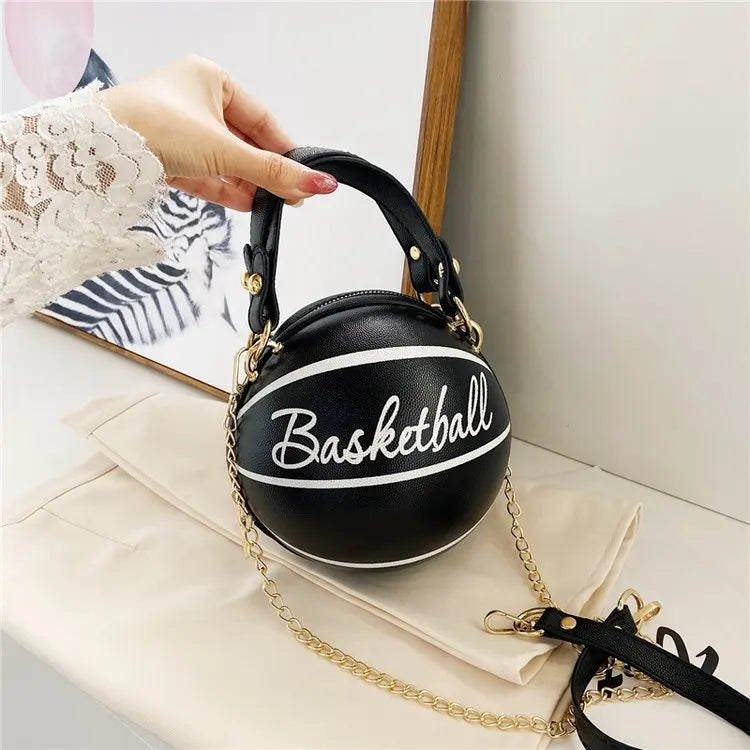 Should Bag PU leather Chain Basketball Bag New Letter Printed Youth Handbag