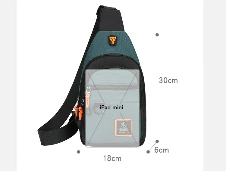 Simple Outdoor Sports Running Cycling Chest Bag Casual Belt Sling Bags Crossbody Small Shoulder Bag