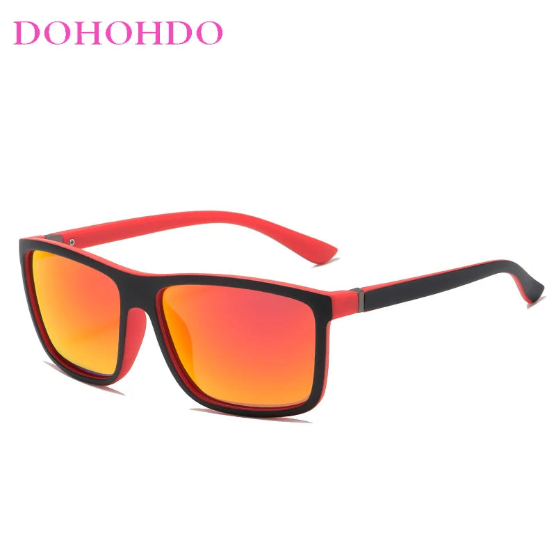 Square Vintage Polarized Sunglasses Travel Driving Anti-glare Eyewear UV400