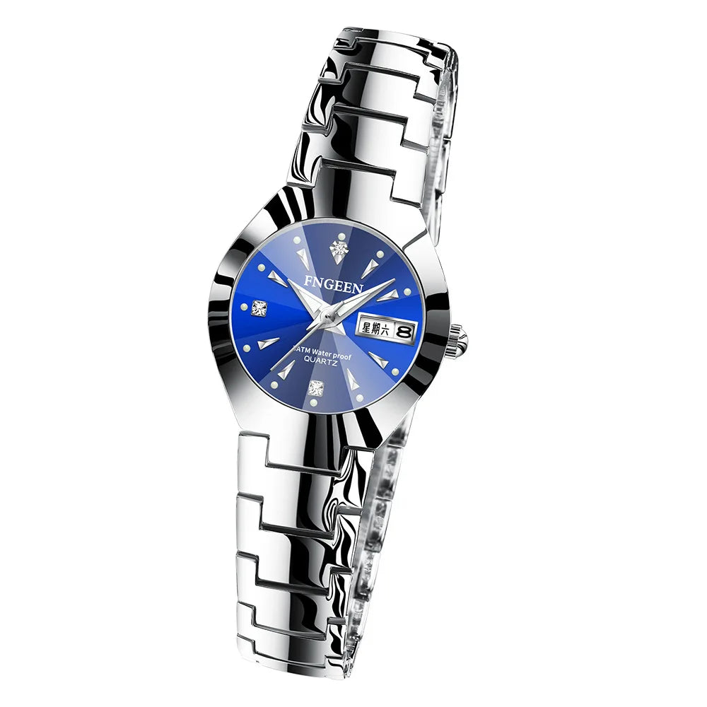 Luxury Brand Wristwatch Leisure Fashion Quartz Luminous Stainless Steel Watch