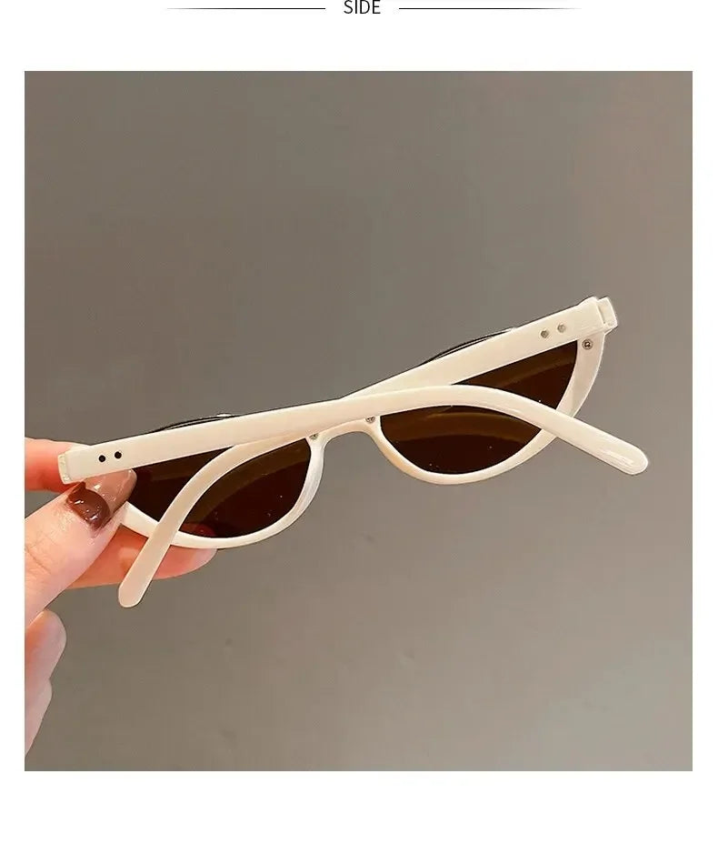 Half Frame Cat-eye Fashion Style Sunglasses UV400 Protection Shades Eyewear