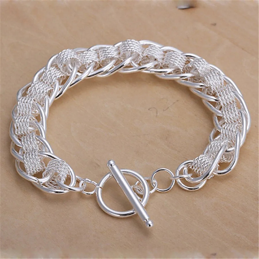 Exquisite Solid Chain Link Bracelet Fashion Charm Casual Bracelet