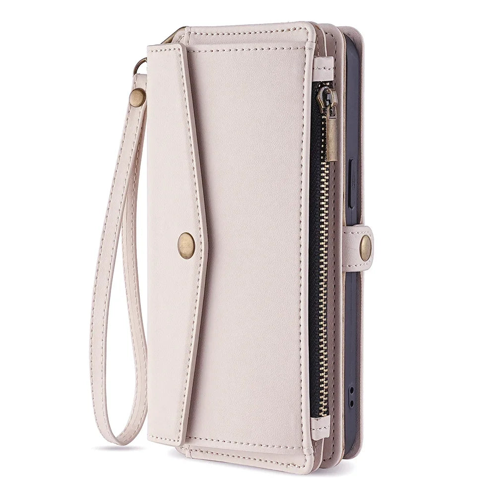 Luxury Wallet Purse PU Leather Flip cover Zipper Card Holder Handbag