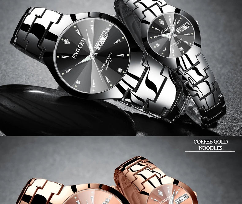 Luxury Brand Wristwatch Leisure Fashion Quartz Luminous Stainless Steel Watch