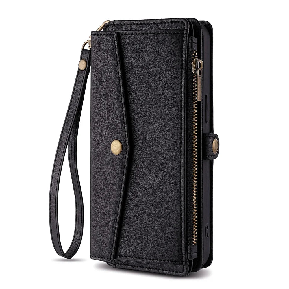 Luxury Wallet Purse PU Leather Flip cover Zipper Card Holder Handbag