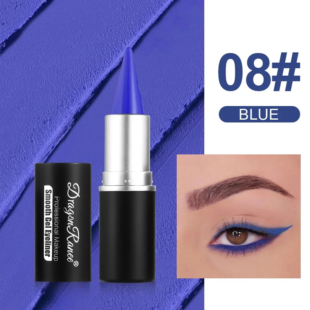 Pointed Creamy Blue Eyeliner Gel Matte White Black Brown Easy Wear Solid Eye Liner Pencil LongLasting Tattoo Liner Eyeshadow Gel