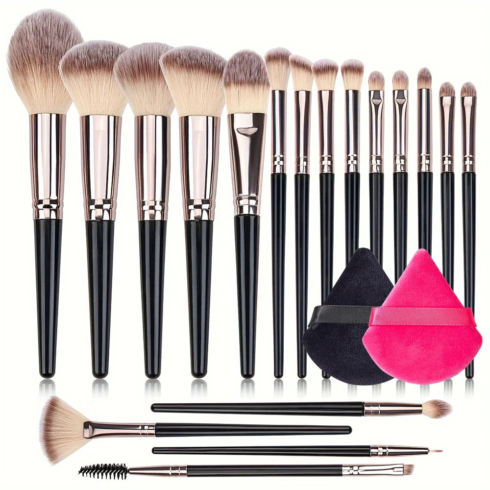 Face Makeup Brush Set Premium Synthetic Foundation Powder Concealer Eyeshadow Blush Makeup Sponge