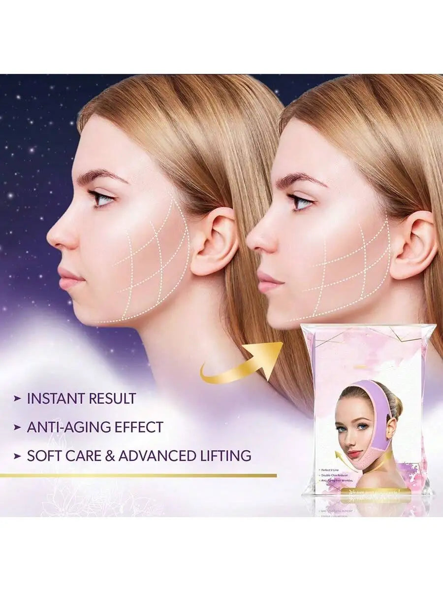 Reusable Double Chin Reducer, V-shaped Slimming Mask, Facial Tightening, Chin Lift, Face Slimming Band