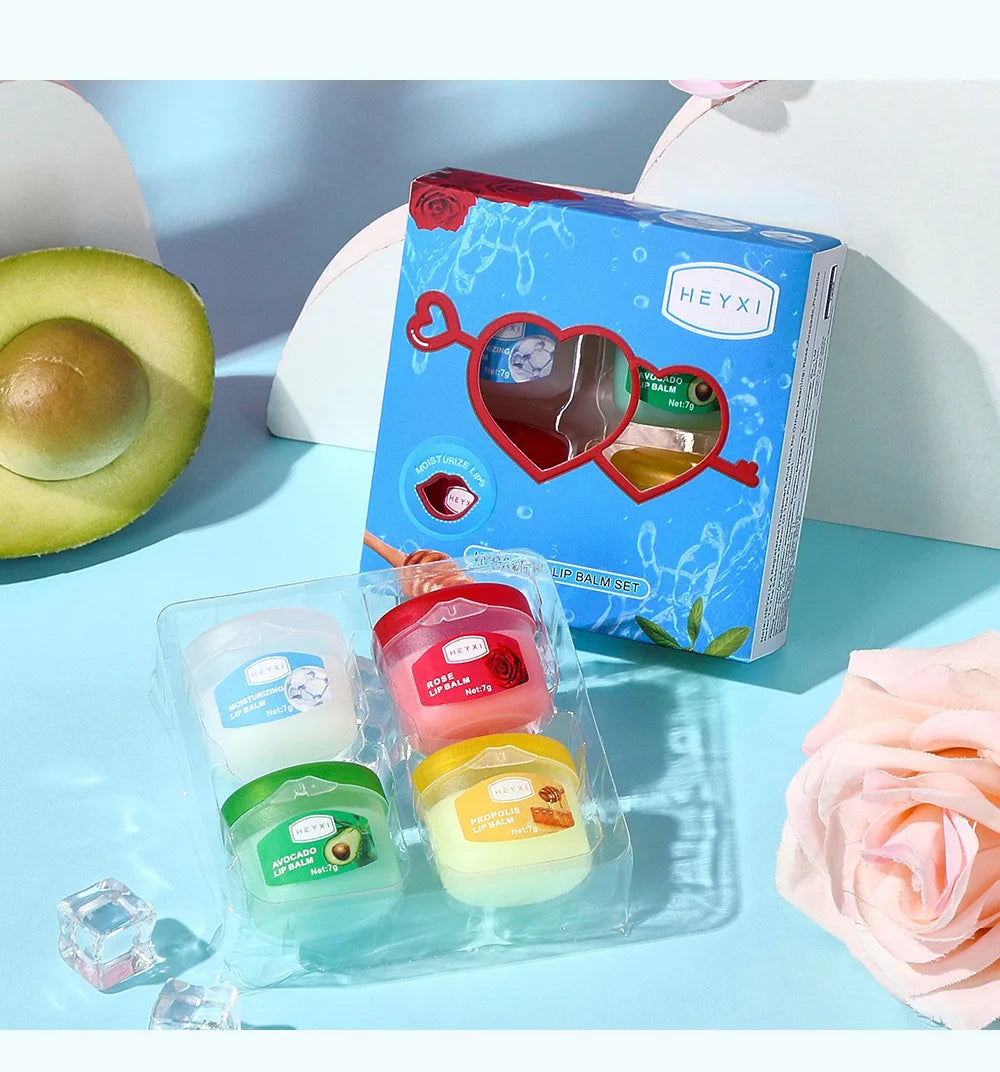 Fruit Series Lip Balm Set Moisturizing Hydrating Non-sticky Anti-Cracked Vaseline Care Balm