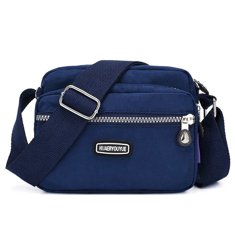 Versatile Fashion Shoulder Messenger Bag Nylon Oxford Lightweight Waterproof Zipper Package Large Capacity Crossbody Bag