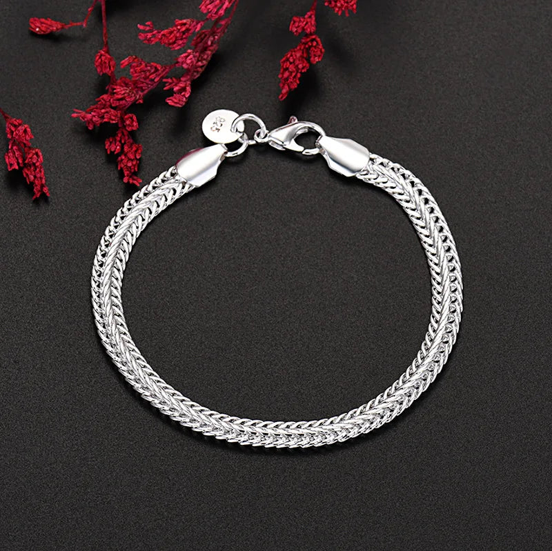 Exquisite Solid Chain Link Bracelet Fashion Charm Casual Bracelet