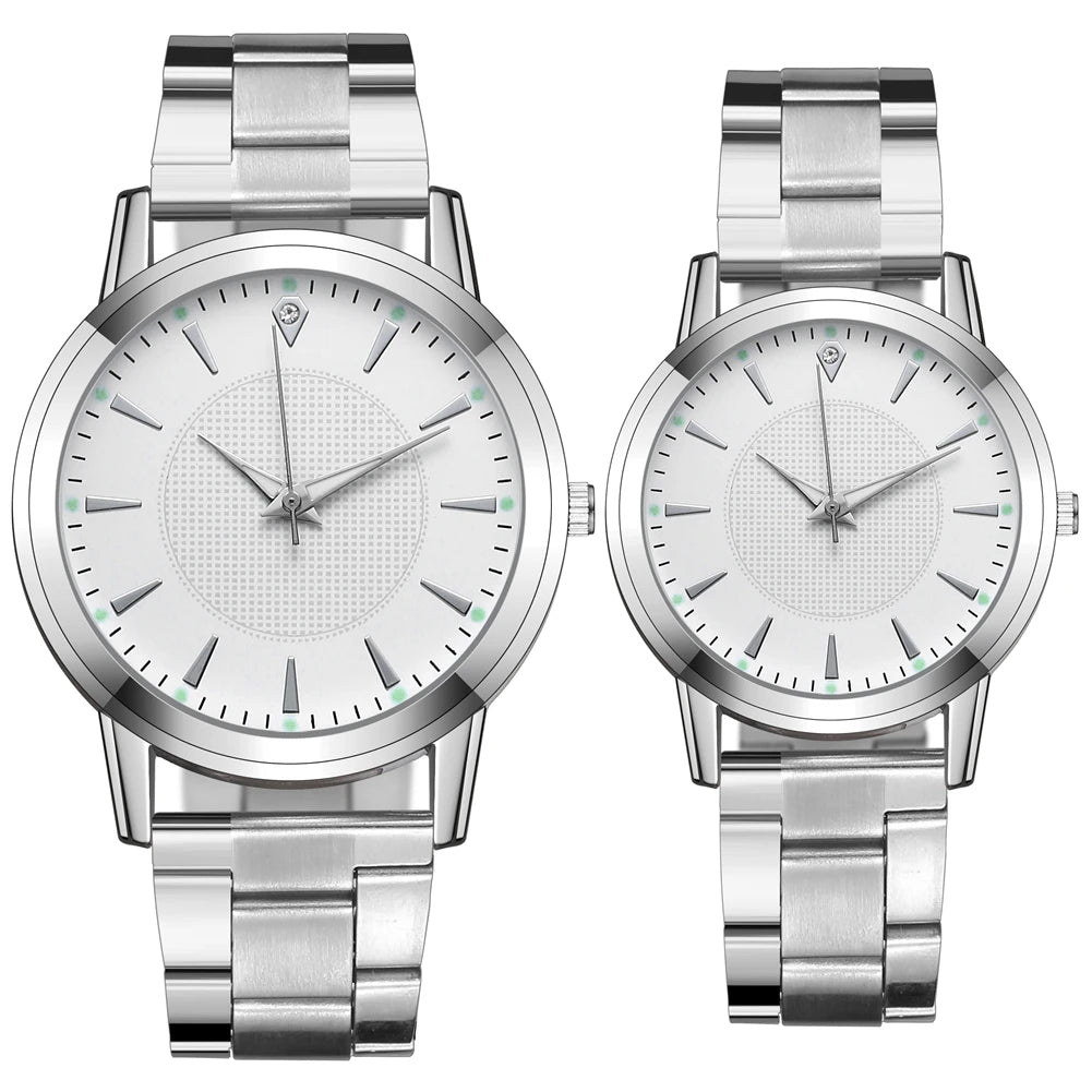 Pair of Watches Casual Fashion Alloy Wristwatches Analog Quartz