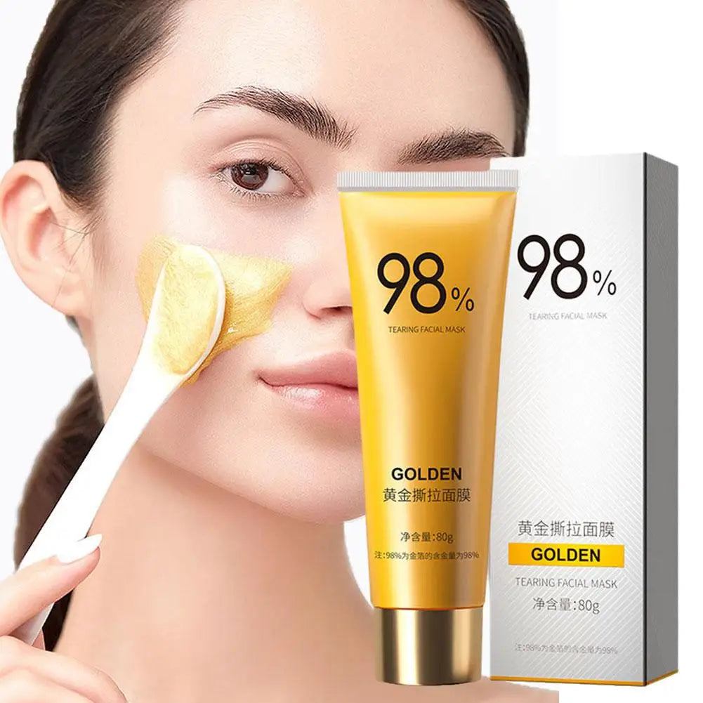 Gold Peel Mask Deep Cleansing Pores Tightens Facial Mask Lightens Blackheads