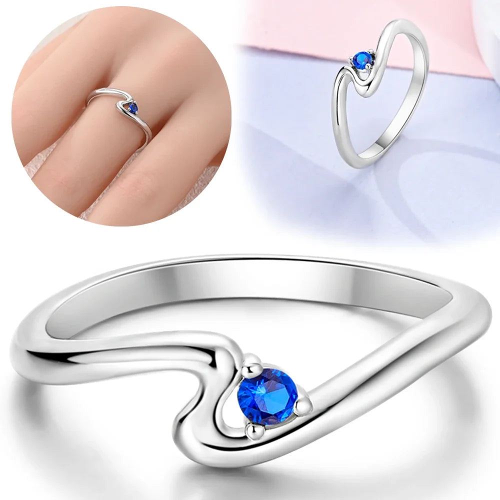 Original Sterling Silver 925 Ring Star and Moon Combination Series Rope Double Layer Ring Women's Wedding Engagement Ring Gift