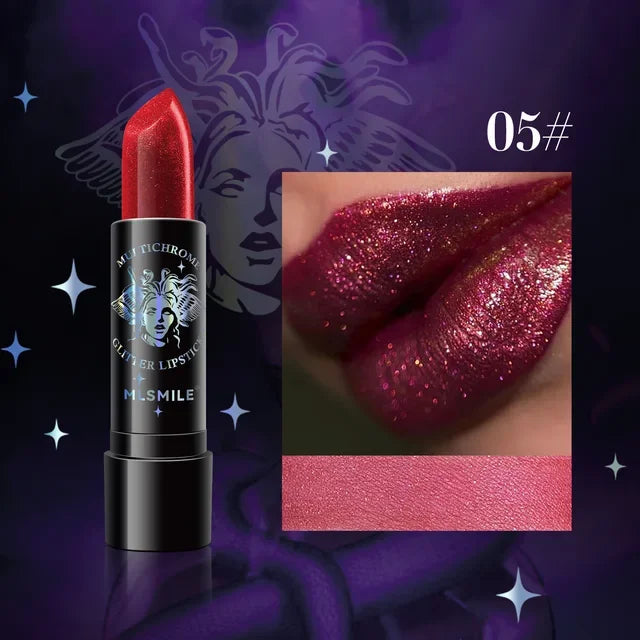 Diamond Glitter Lipstick Waterproof Moisturizing Long-lasting Metallic Lip Gloss