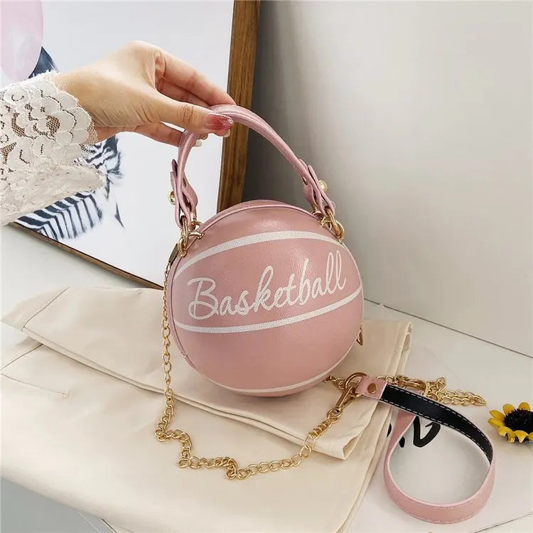 Should Bag PU leather Chain Basketball Bag New Letter Printed Youth Handbag