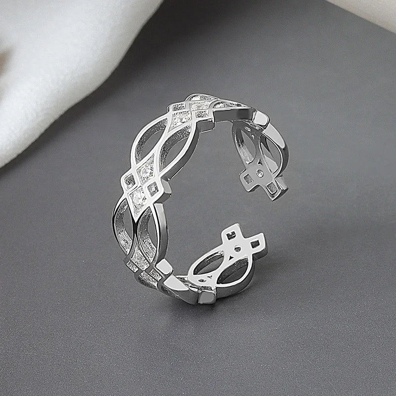 New Silver 925 Ring Stackable Infinite Heart Daisy Flower for Women Original Silver 925 Rings Brand Jewelry Gift 33553