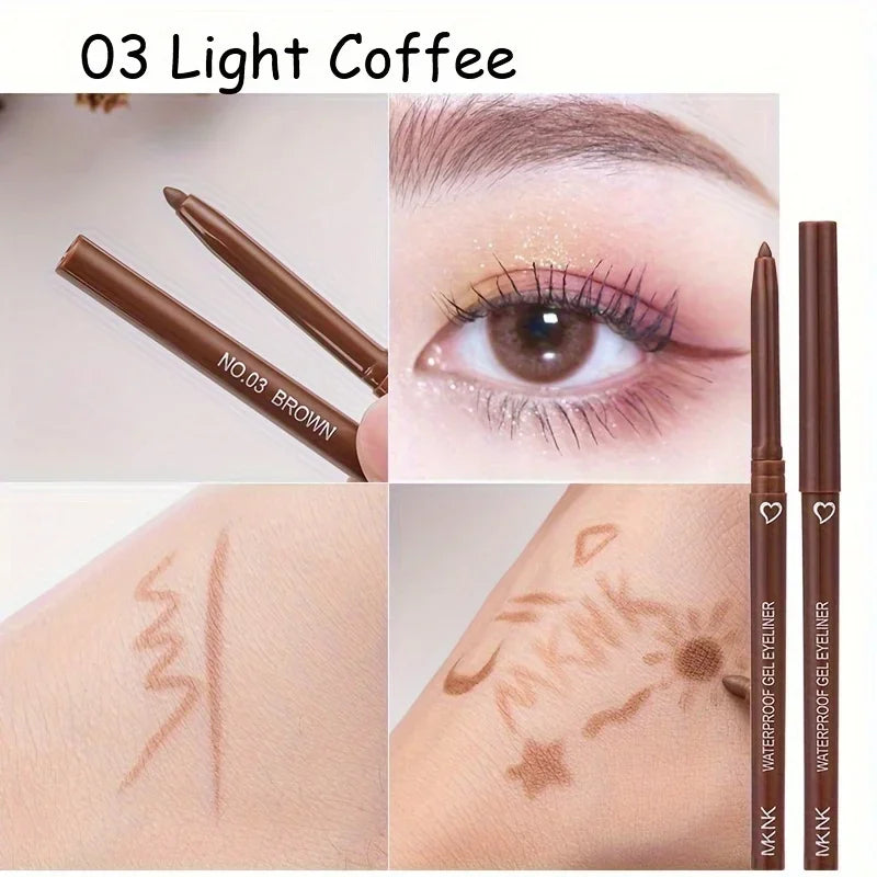 Eyeliner Colored Pencils Waterproof Long-lasting Blue Black Brown Easy Wearing