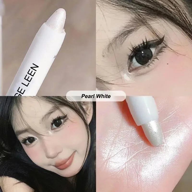 Pearl Matte White Eyeliner Pencil Eyes Head Brightening Flash Highlighter Eyeshadow Stick Waterproof Lying Silkworm Pen Cosmetic