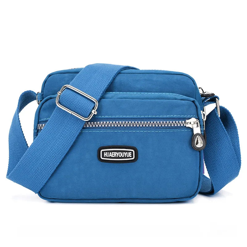 Versatile Fashion Shoulder Messenger Bag Nylon Oxford Lightweight Waterproof Zipper Package Large Capacity Crossbody Bag