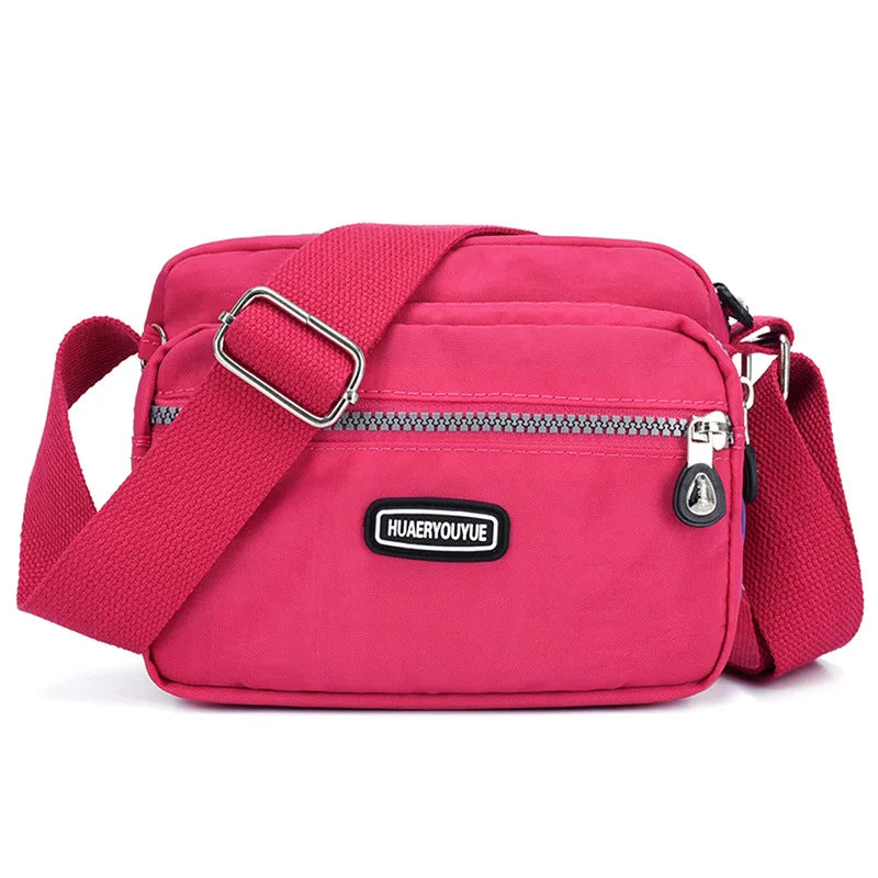 Versatile Fashion Shoulder Messenger Bag Nylon Oxford Lightweight Waterproof Zipper Package Large Capacity Crossbody Bag