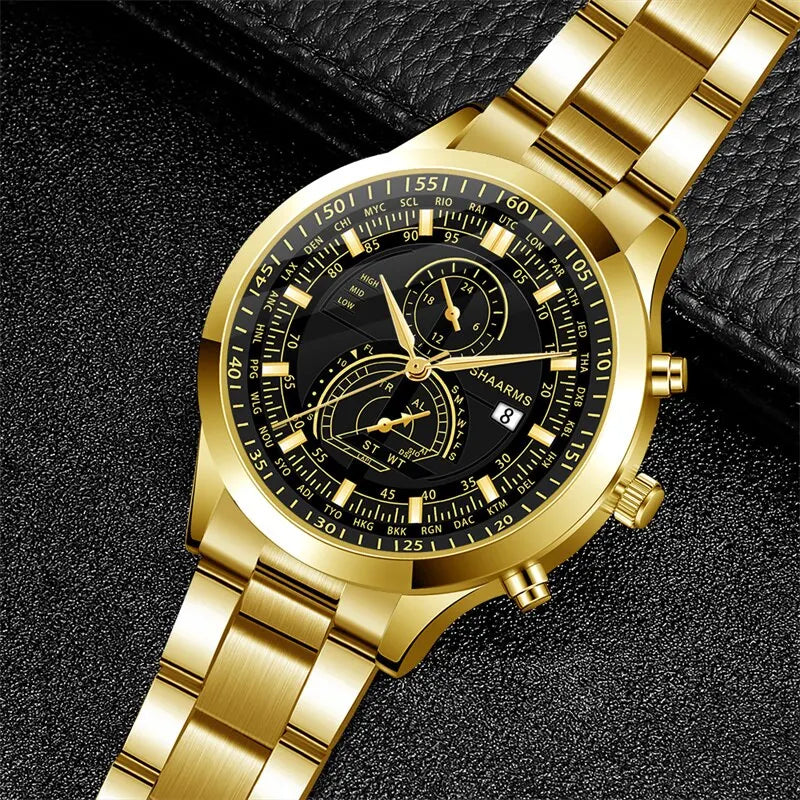 Luxury Quartz Watch Fashion Luminous Calendar Clock Wristwatch