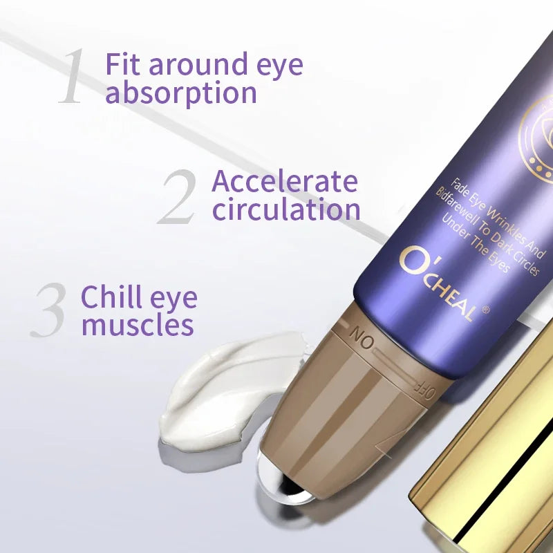 O'CHEAL Anti- Wrinkle Eye Cream With Roller Ball Quick Drying Hydrating Hyaluronic Acid Refreshing Eye Serum Fades Fine Line