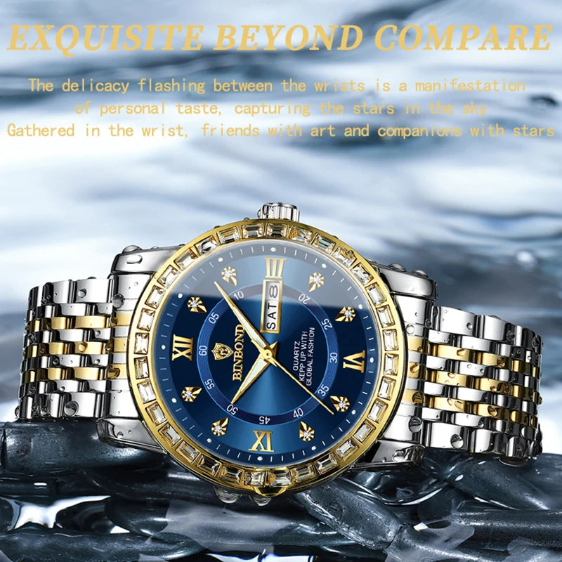 Fashion Style Quartz Wristwatch Luxury Luminous Waterproof Casual Watch