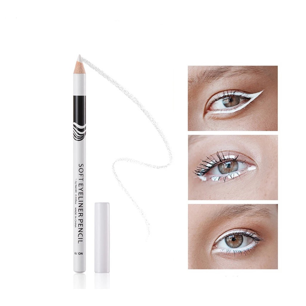 Lasting Soft Gel White Eyeliner Pencil Under Eye Highly Pigmented Waterproof Eyes Makeup Eyeliner Waterproof