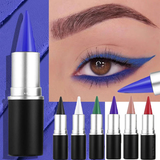 Pointed Creamy Blue Eyeliner Gel Matte White Black Brown Easy Wear Solid Eye Liner Pencil LongLasting Tattoo Liner Eyeshadow Gel