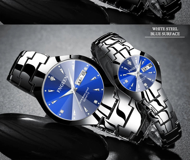 Luxury Brand Wristwatch Leisure Fashion Quartz Luminous Stainless Steel Watch