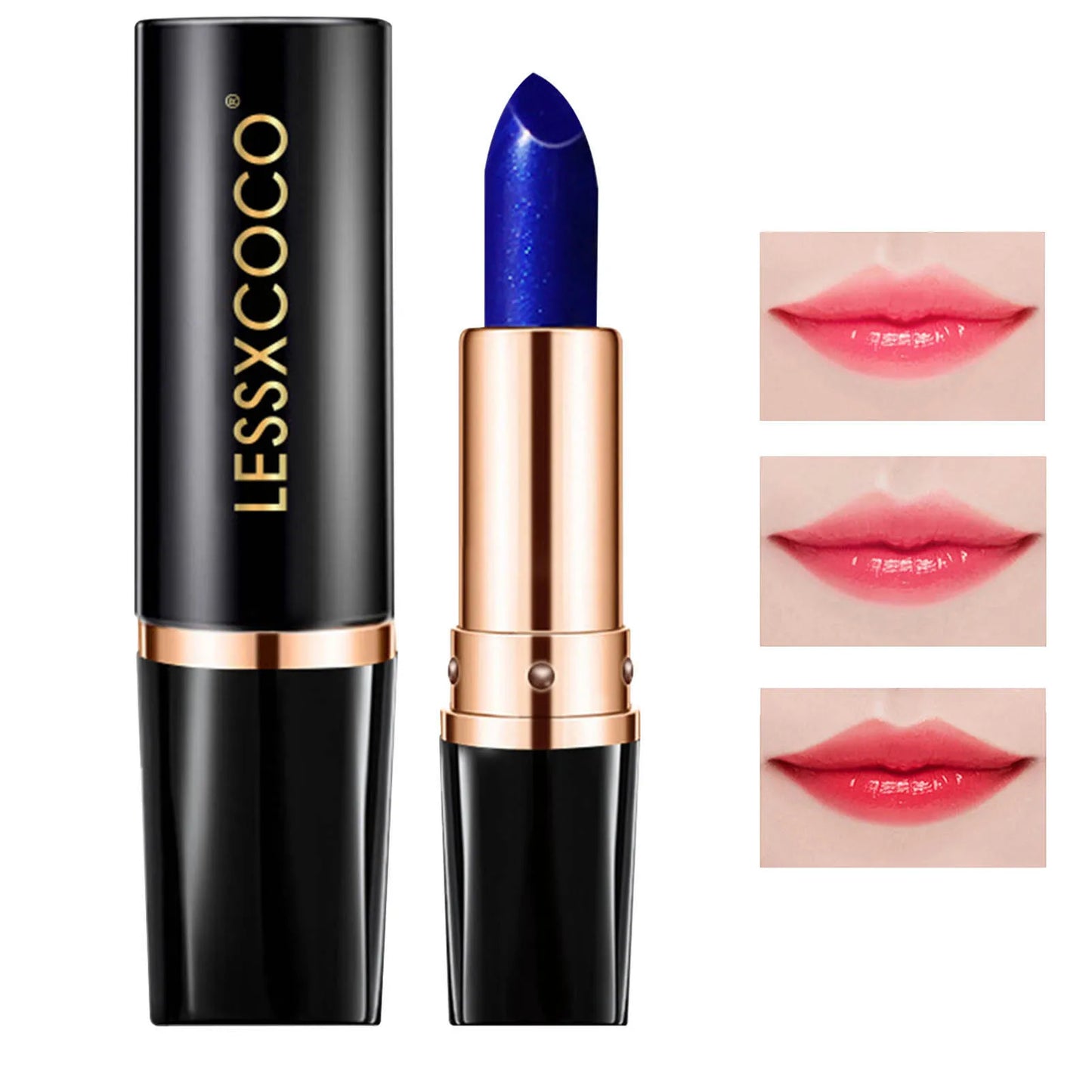 Color Changing Lipstick Waterproof Blue Lipstick turns Pink Moisturizing Long Lasting