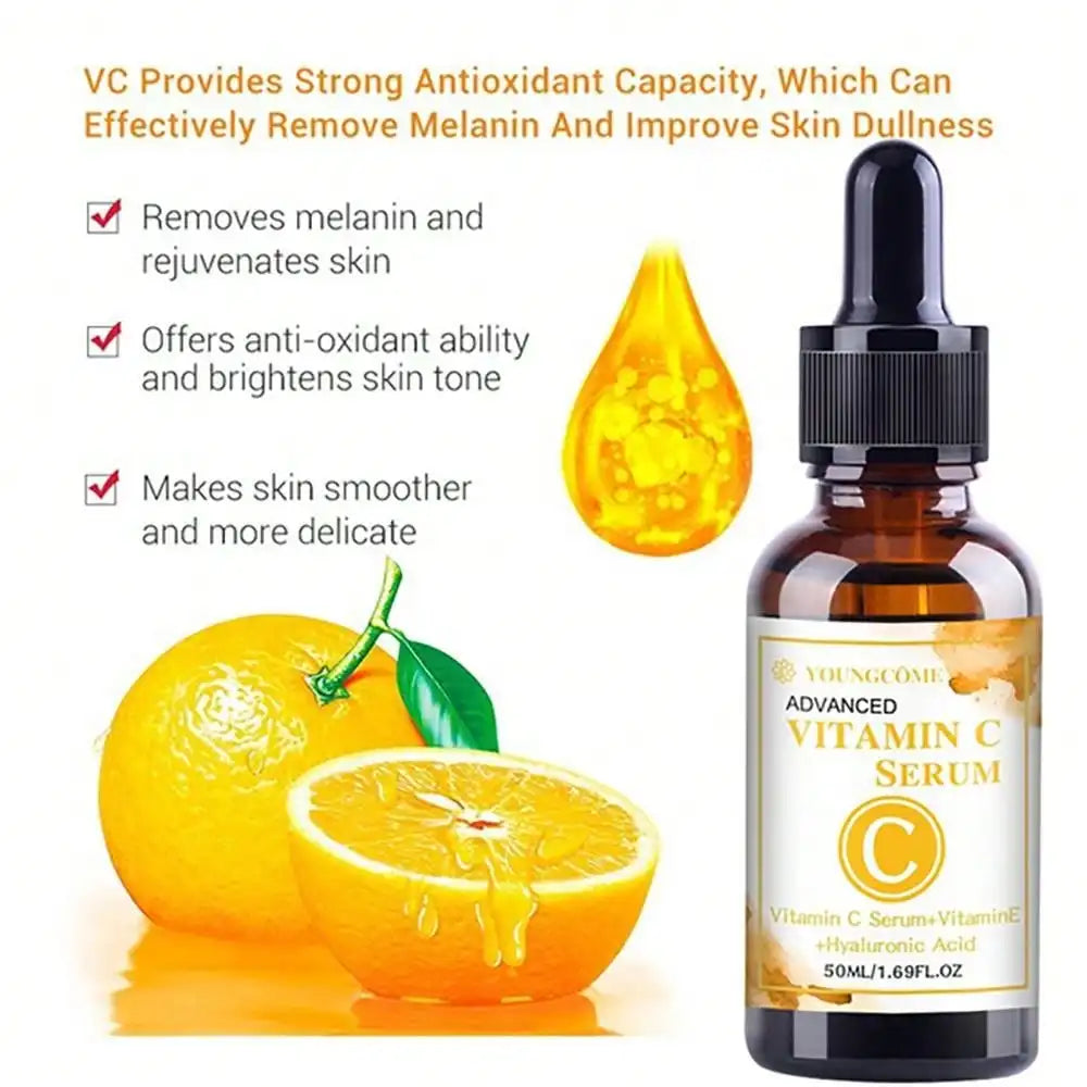 Vitamin C Serum Essence Moisturizing Brighten Wrinkle Remover Anti-aging Fades Spots Repair Fine Lines Facial Skin Care Tools