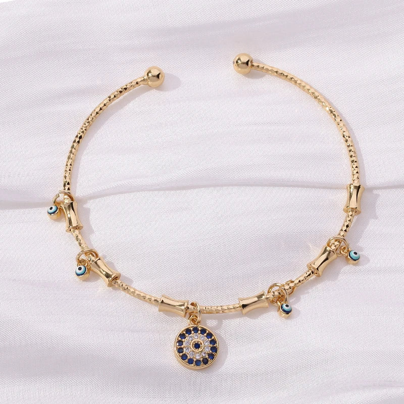 Charm Fashion Bracelets with Lobster Shiny Bling 18K Gold Plated Jewelry