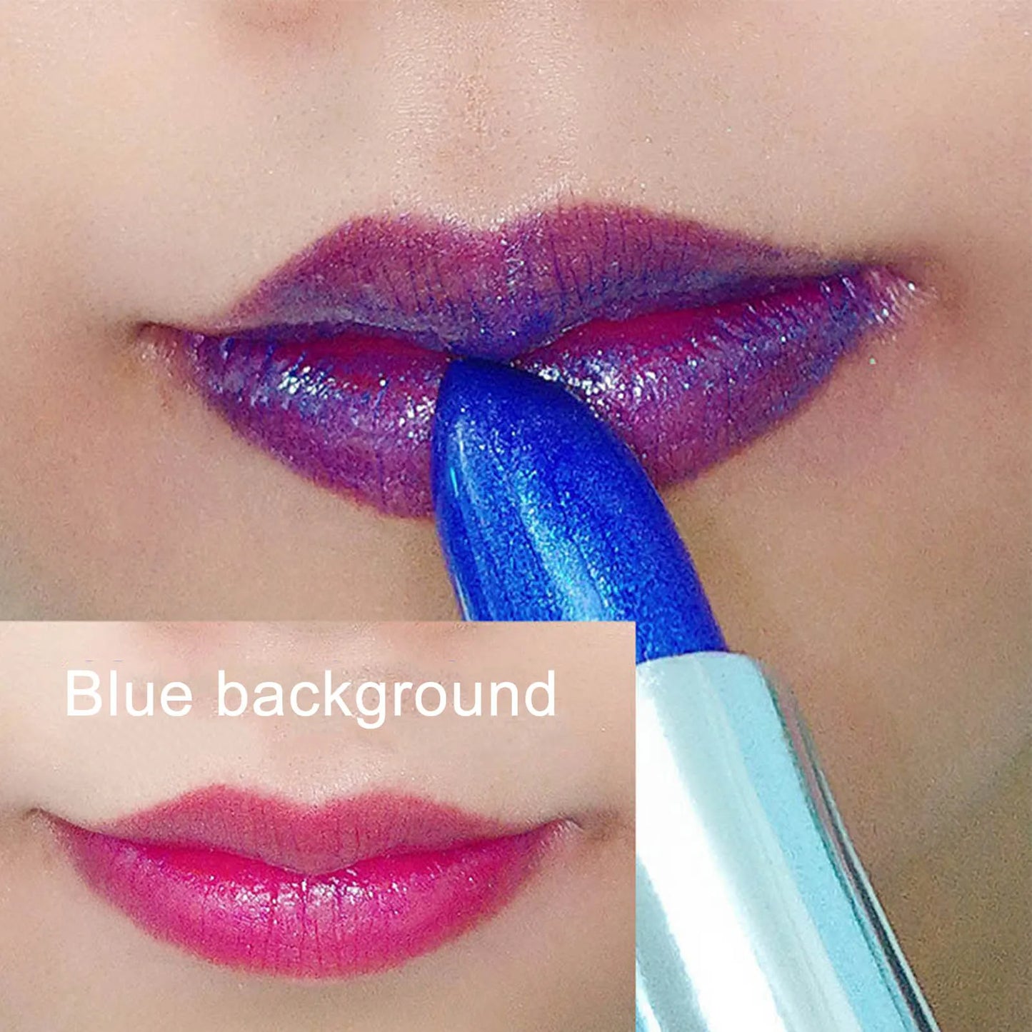 Color Changing Lipstick Waterproof Blue Lipstick turns Pink Moisturizing Long Lasting