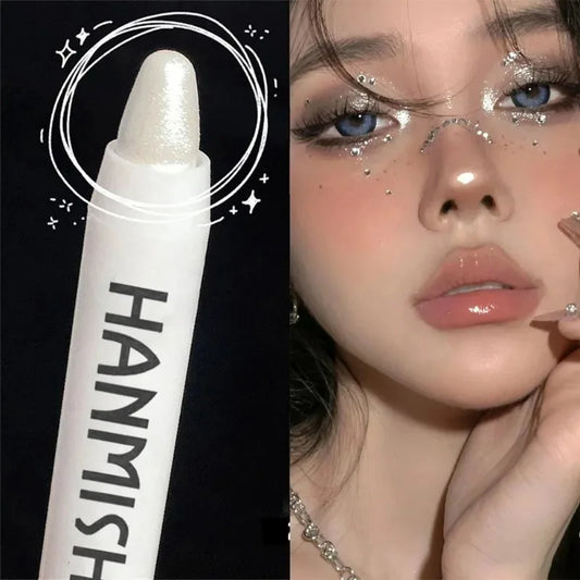 Pearl Matte White Eyeliner Pencil Eyes Head Brightening Flash Highlighter Eyeshadow Stick Waterproof Lying Silkworm Pen Cosmetic