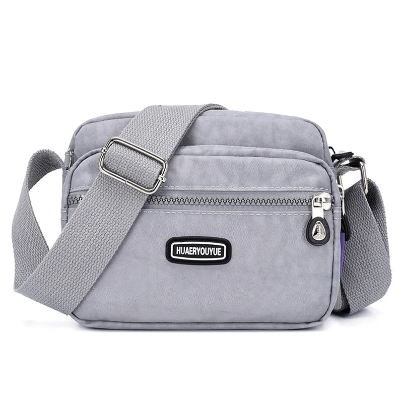 Versatile Fashion Shoulder Messenger Bag Nylon Oxford Lightweight Waterproof Zipper Package Large Capacity Crossbody Bag