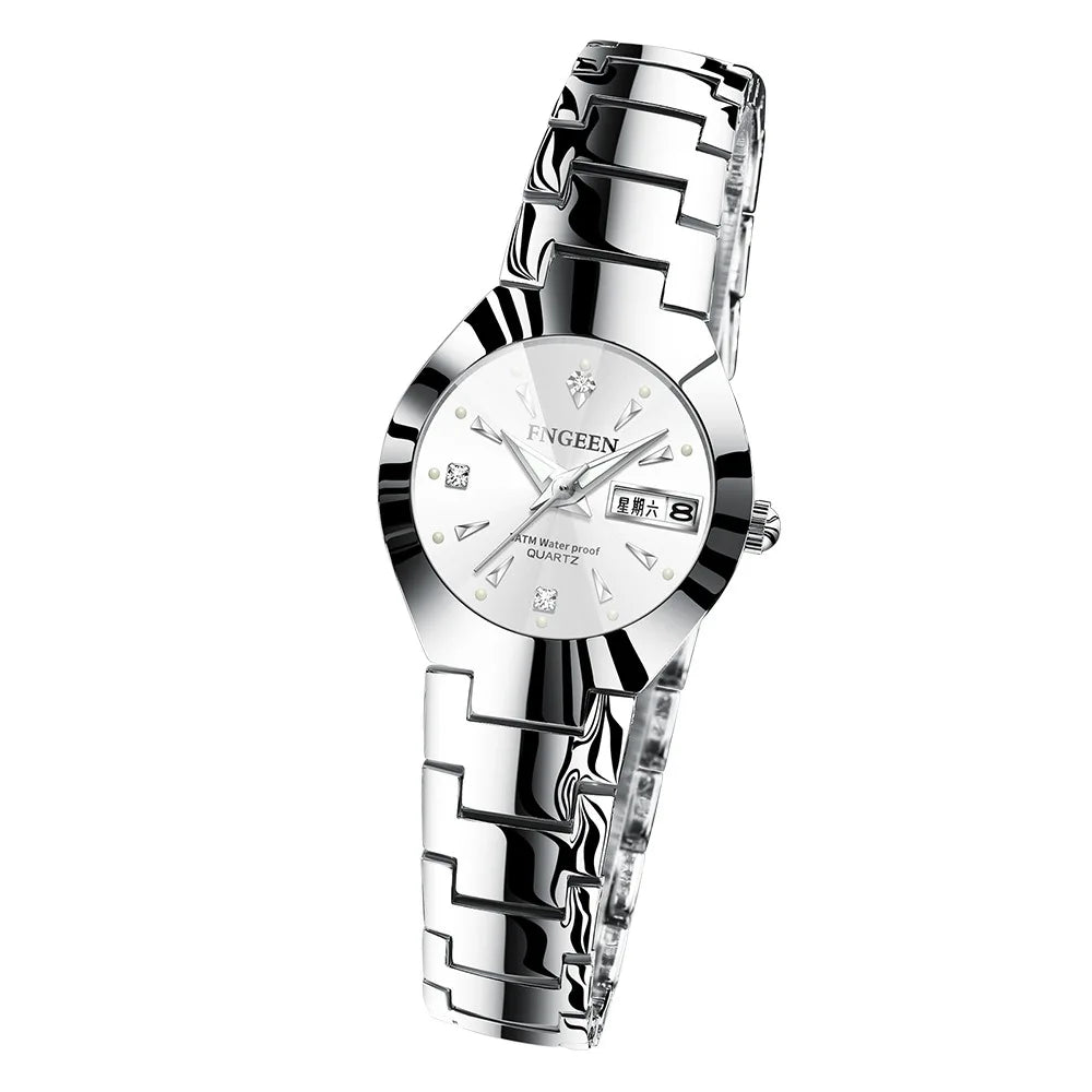 Luxury Brand Wristwatch Leisure Fashion Quartz Luminous Stainless Steel Watch