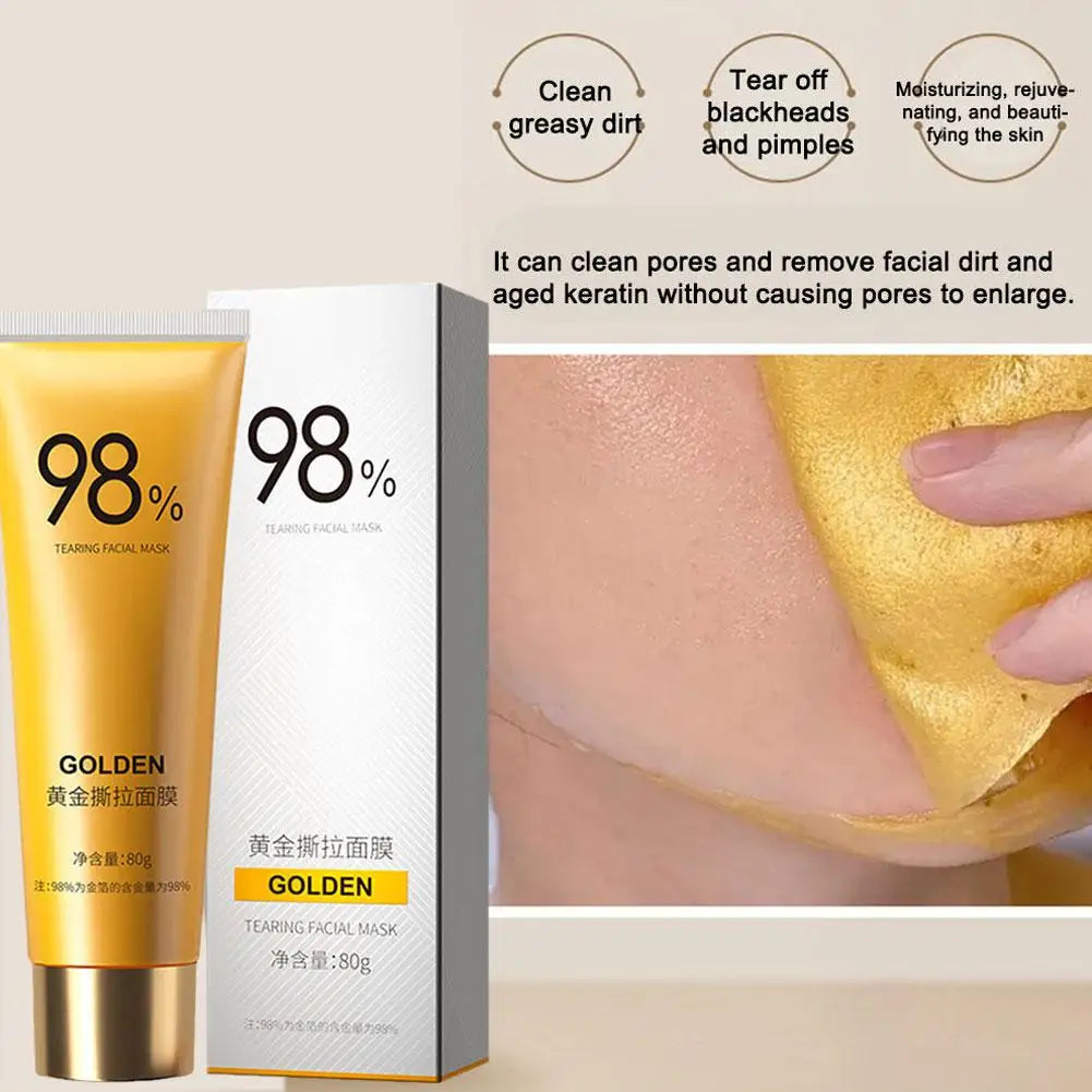 Gold Peel Mask Deep Cleansing Pores Tightens Facial Mask Lightens Blackheads