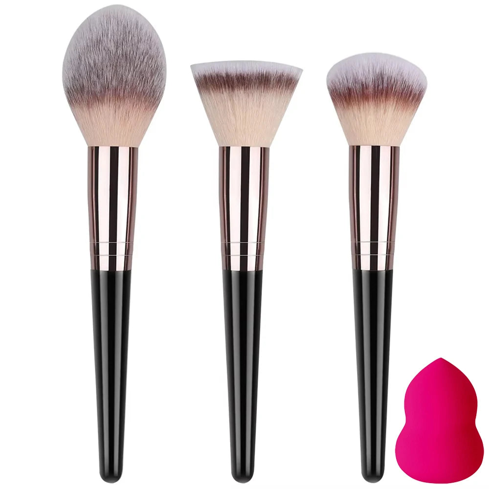 Face Makeup Brush Set Premium Synthetic Foundation Powder Concealer Eyeshadow Blush Makeup Sponge