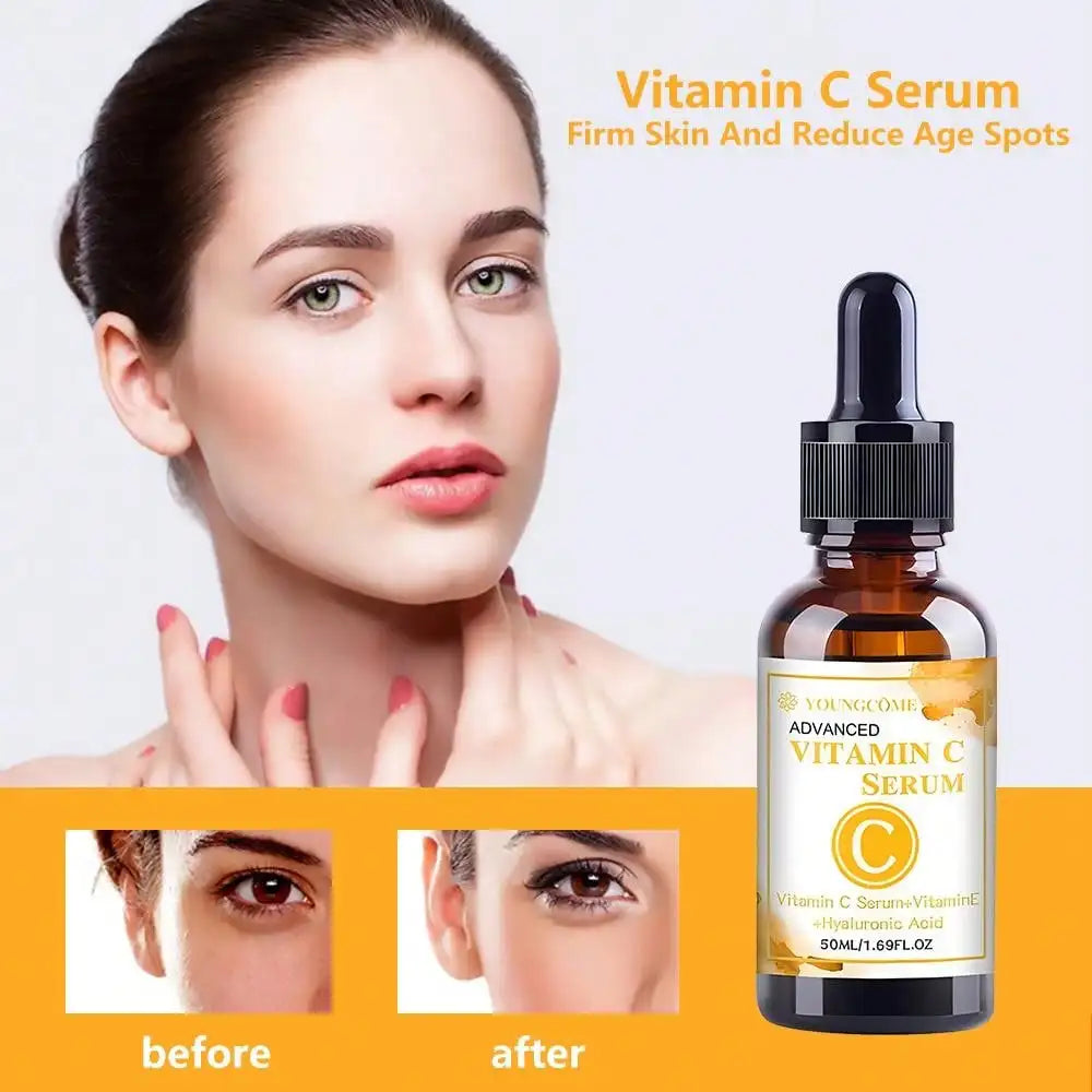 Vitamin C Serum Essence Moisturizing Brighten Wrinkle Remover Anti-aging Fades Spots Repair Fine Lines Facial Skin Care Tools