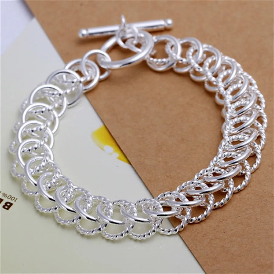 Exquisite Solid Chain Link Bracelet Fashion Charm Casual Bracelet