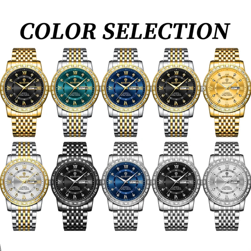 Fashion Style Quartz Wristwatch Luxury Luminous Waterproof Casual Watch