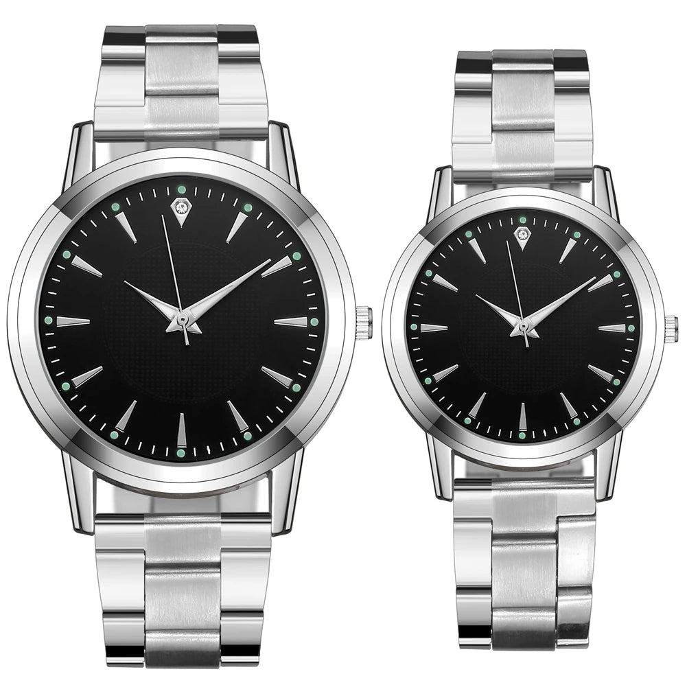 Pair of Watches Casual Fashion Alloy Wristwatches Analog Quartz