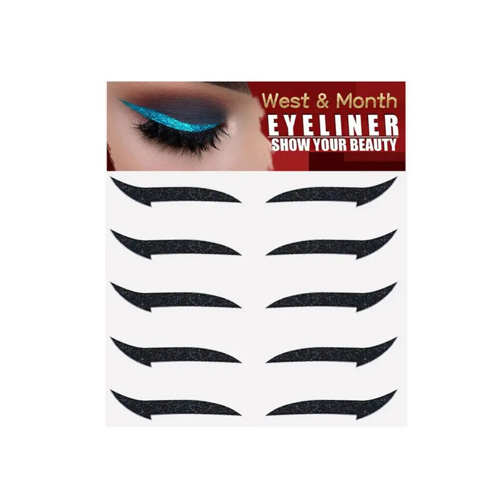 Waterproof Double Eyelid Line Stickers Glitter Eyeliner Sticker Set Reusable Eye Makeup Self-adhesive Sticker Beauty Accessories