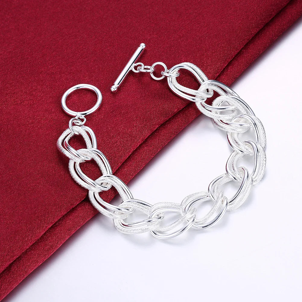 Exquisite Solid Chain Link Bracelet Fashion Charm Casual Bracelet