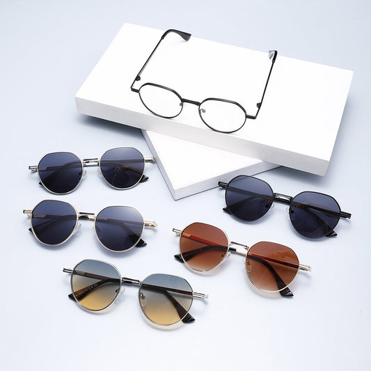 Round Metal Sunglasses UV400 Outdoor Sunglasses