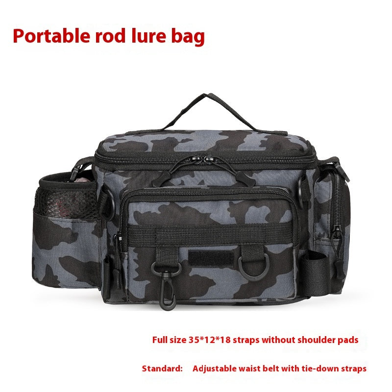 Large Capacity Multifunctional Insertion Pole Lure Waist Bag