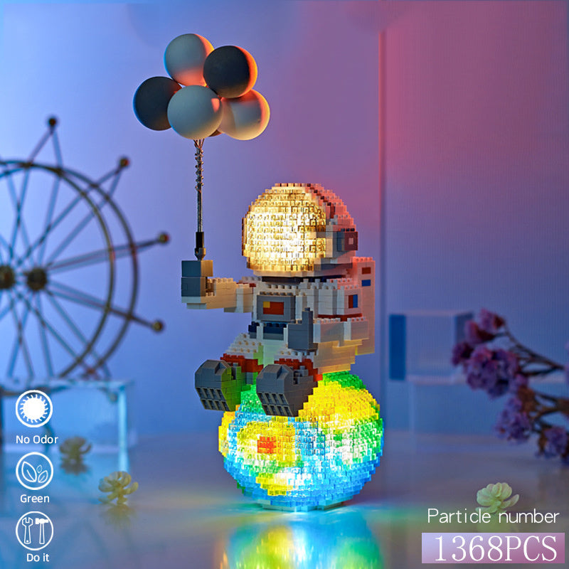 Mini Micro Rocket Building Blocks Space Moon Satellite Astronaut Diamond Bricks Toys