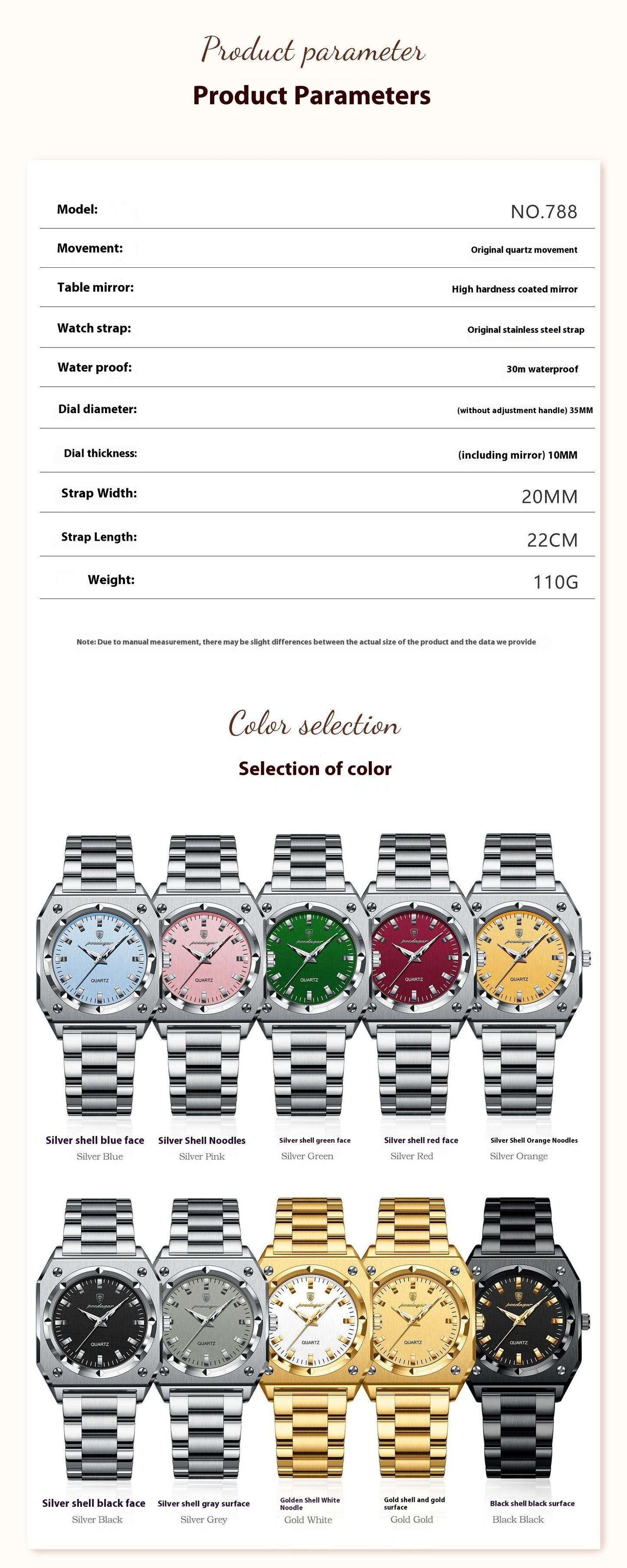 Women's Watch Fashion Luxury Luminous